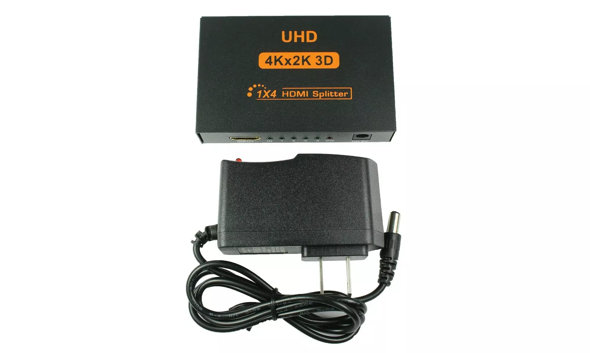 Ultra HD 4K 4 Port HDMI Splitter 1x4 Repeater Amplifier 1080P 3D Hub 1 In 4 Out - Second Medium