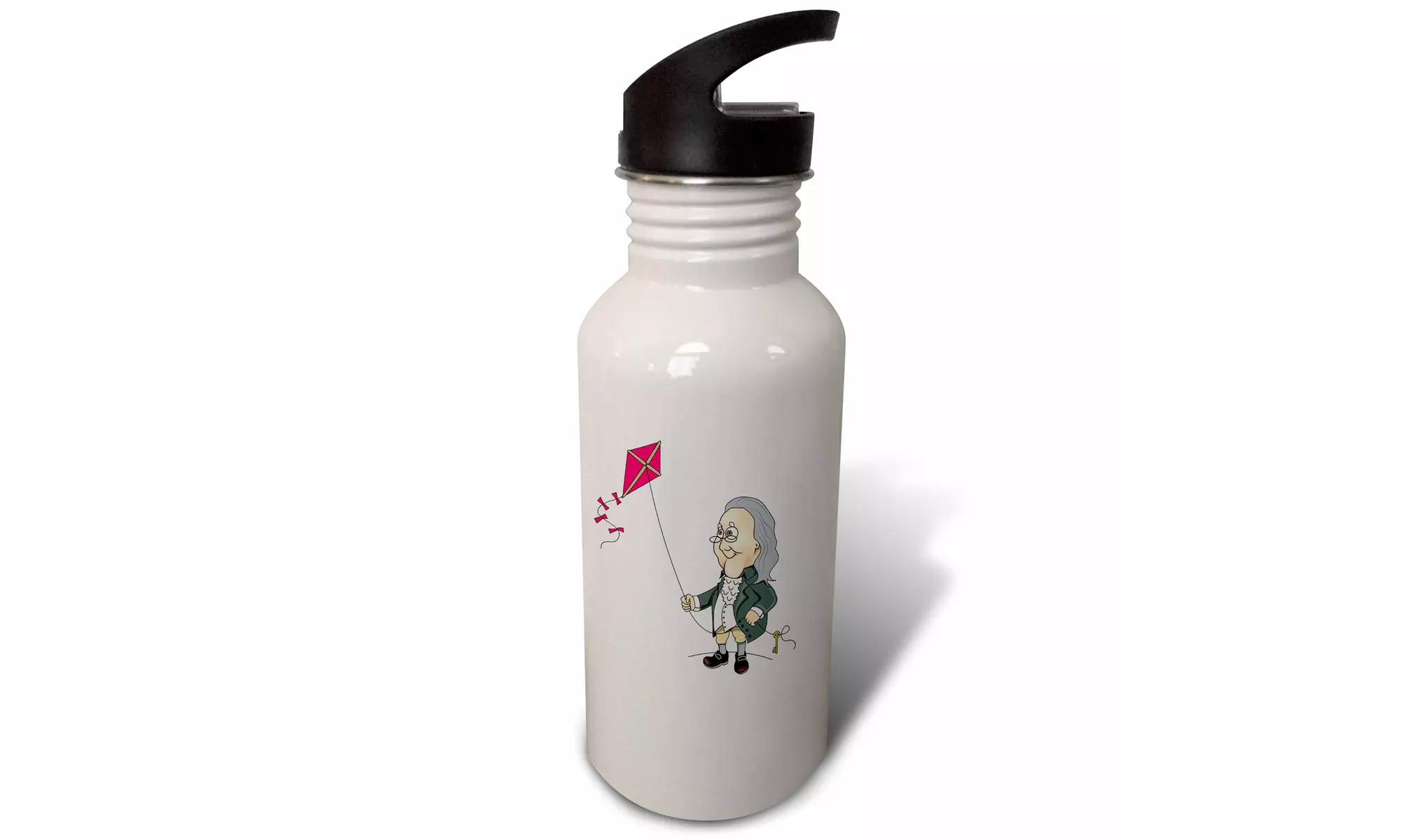  Straw Water Bottle Benjamin Franklin and his Famous Kite Experiment  - Second Medium