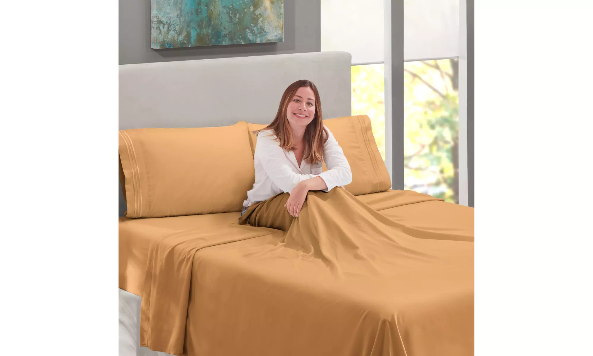 Nestl Premium Deep Pocket Extra Soft 1800 Microfiber Bed Sheet Set