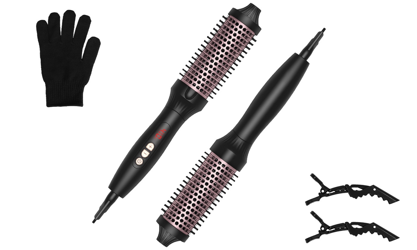 Laromni 3-in-1 Thermal Brush Hair Curler and Straightener with 10 Heat Settings