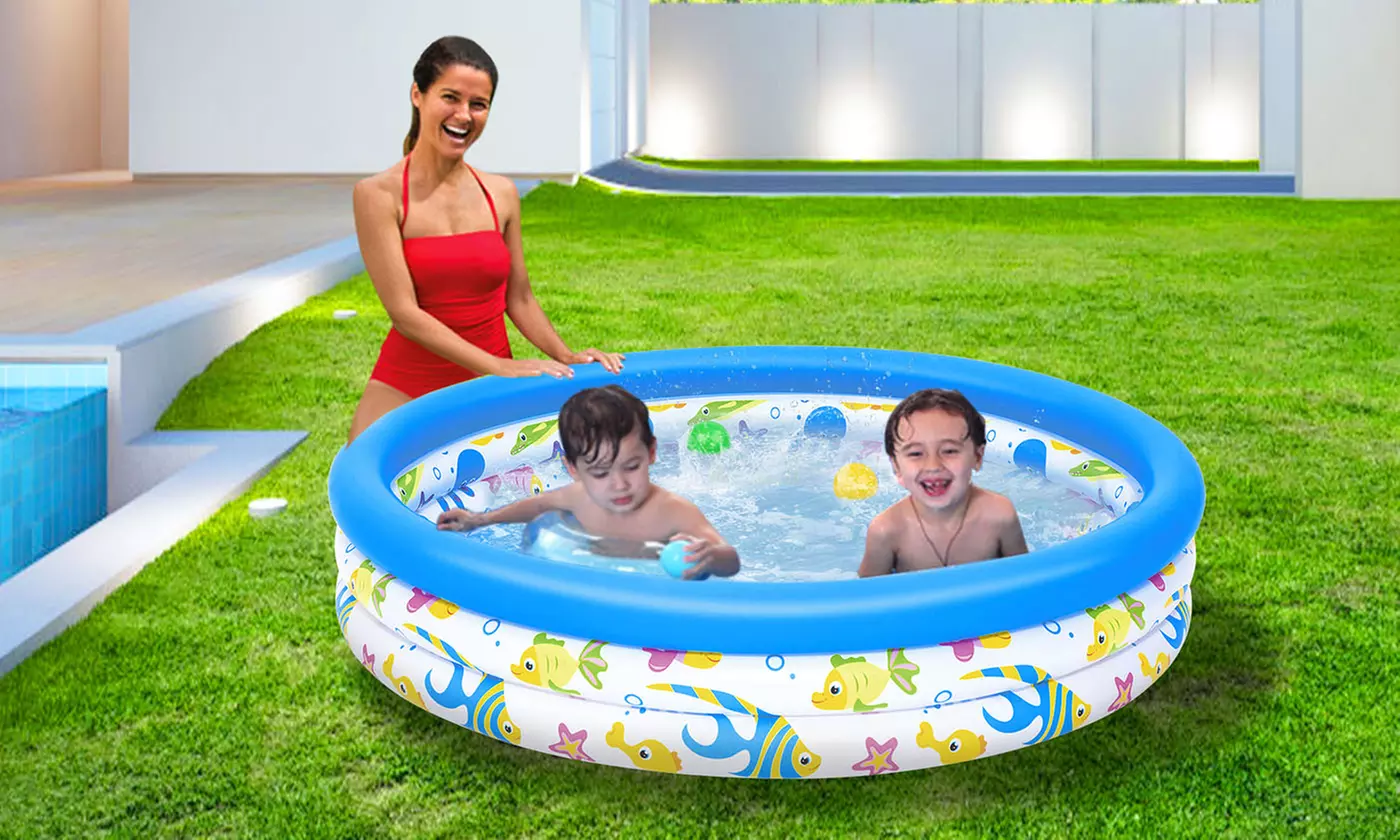 Bestway Inflatable Swimming Pool Blowup Family Pool - 48" x 48" x 10" - Primary Image