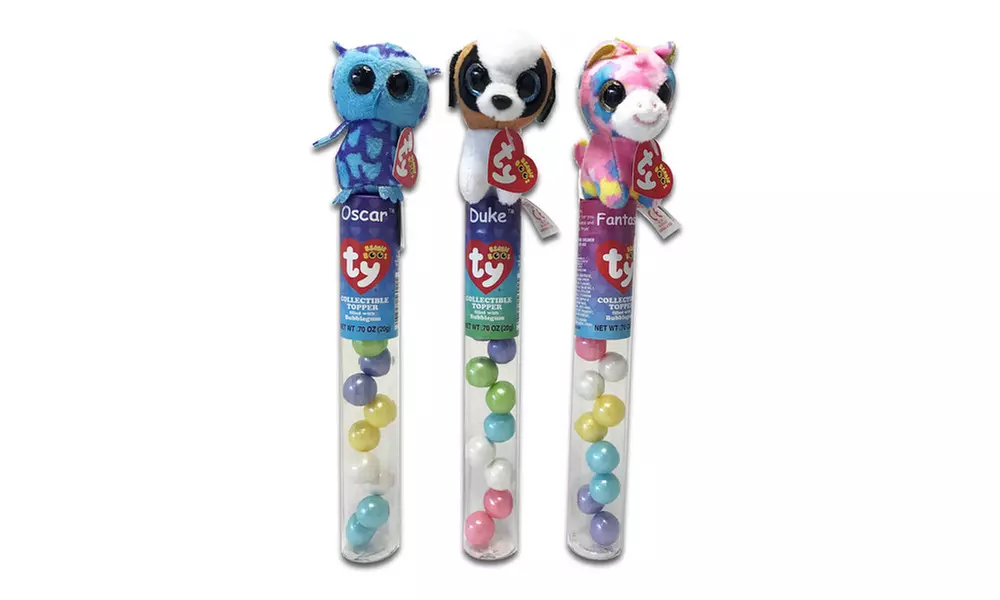Ty Beanie Boos Plush Candy Filled Tube Topper Bundle - Duke, Fantasia, Oscar - Primary Image