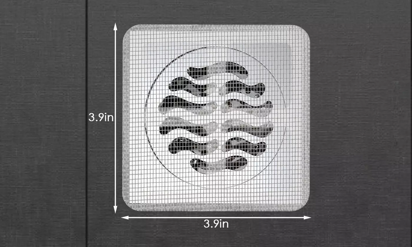 Disposable Shower Drain Covers Hair Catchers Mesh Stickers (20 or 50 Pack)