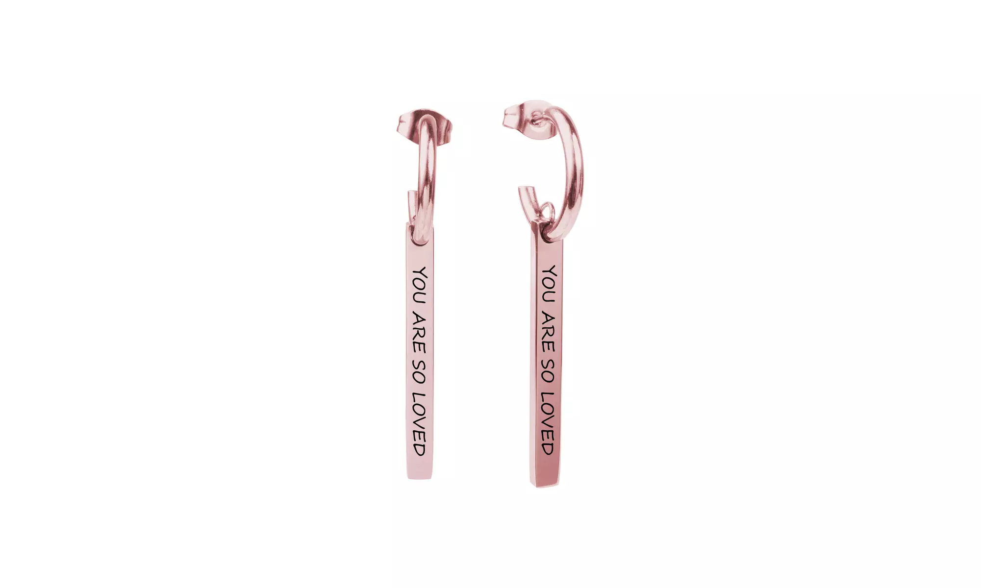 Inspirational Dangle Bar Earrings By Pink Box - Primary Image
