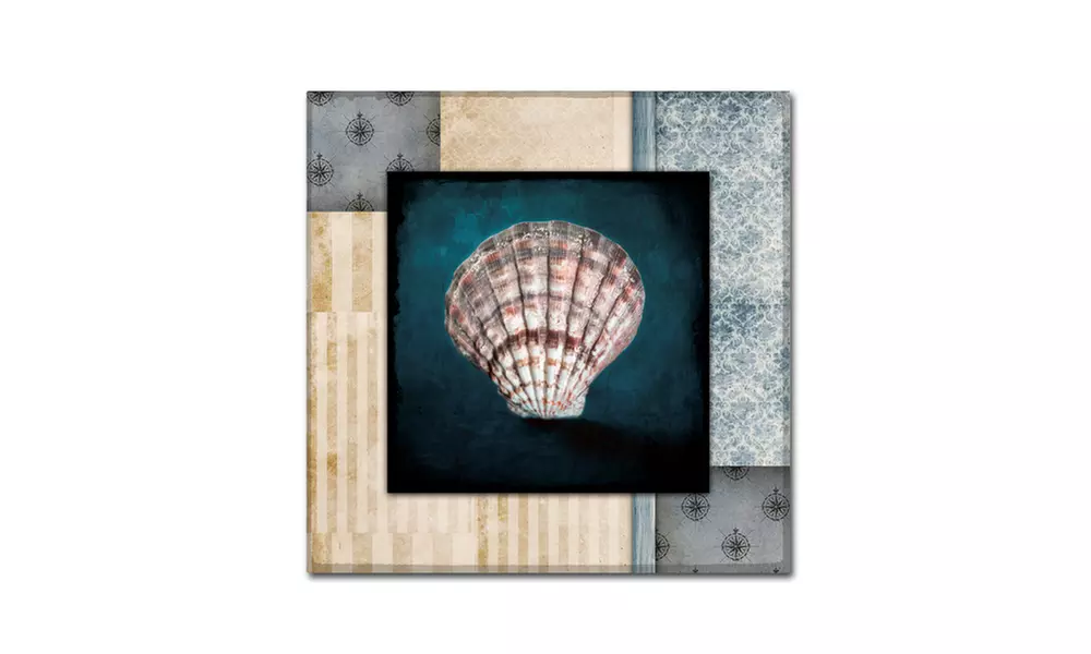 LightBoxJournal 'Blue Sea Clam Shell 2' Canvas Art - Primary Image