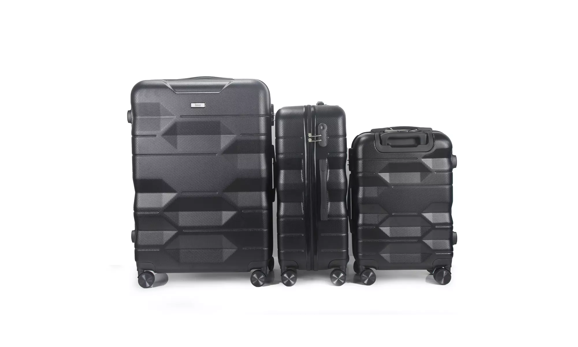 3-Piece Hardside Luggage Set with 360 Dual Spinner Wheels and Combo Lock