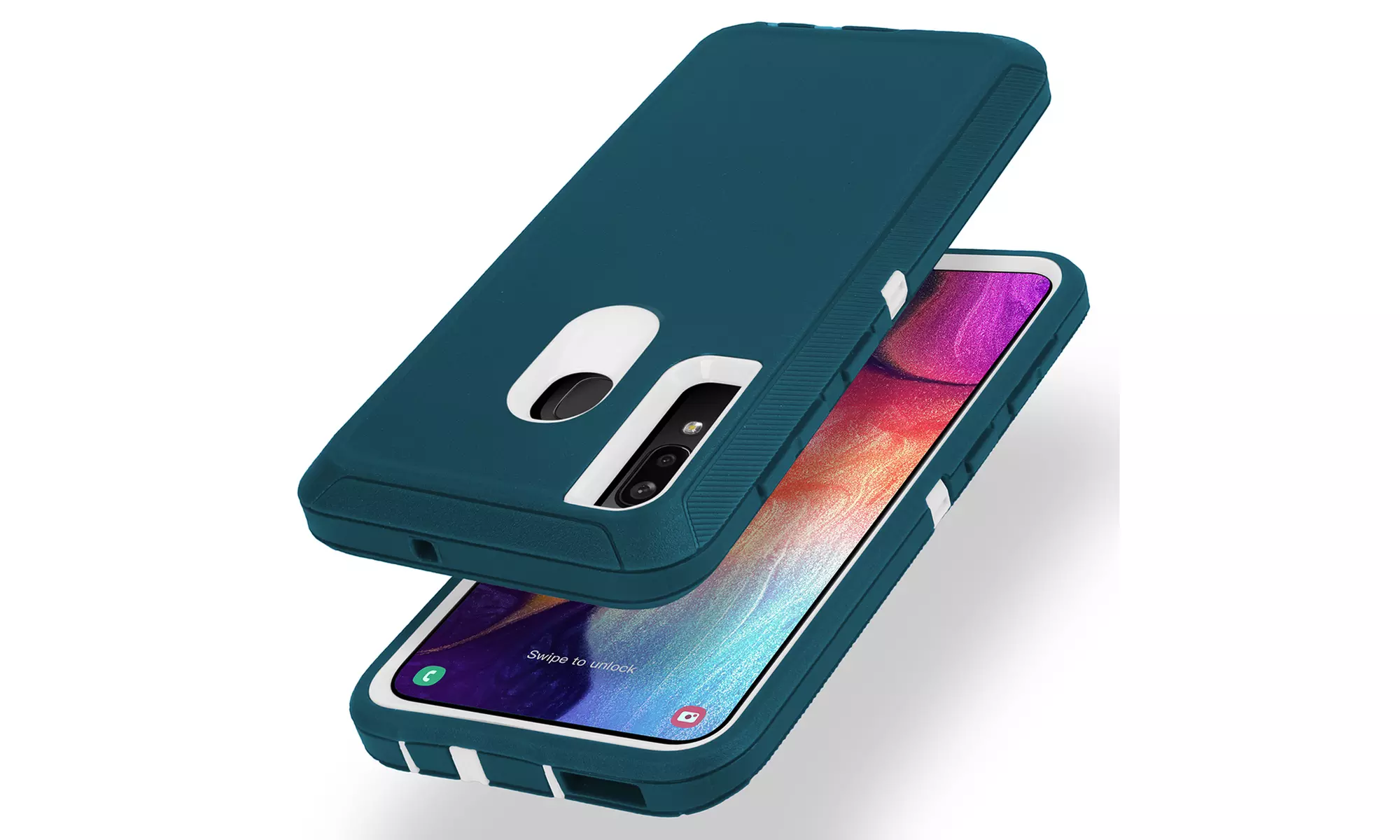 For Samsung Galaxy A20/Galaxy A30 Heavy Duty Hybrid Shockproof Case Cover
