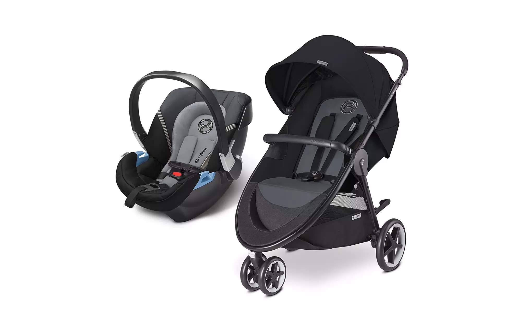 Cybex Agis M-Air 3/Aton 2/Aton Base 2 Travel System, Moon Dust - Primary Image