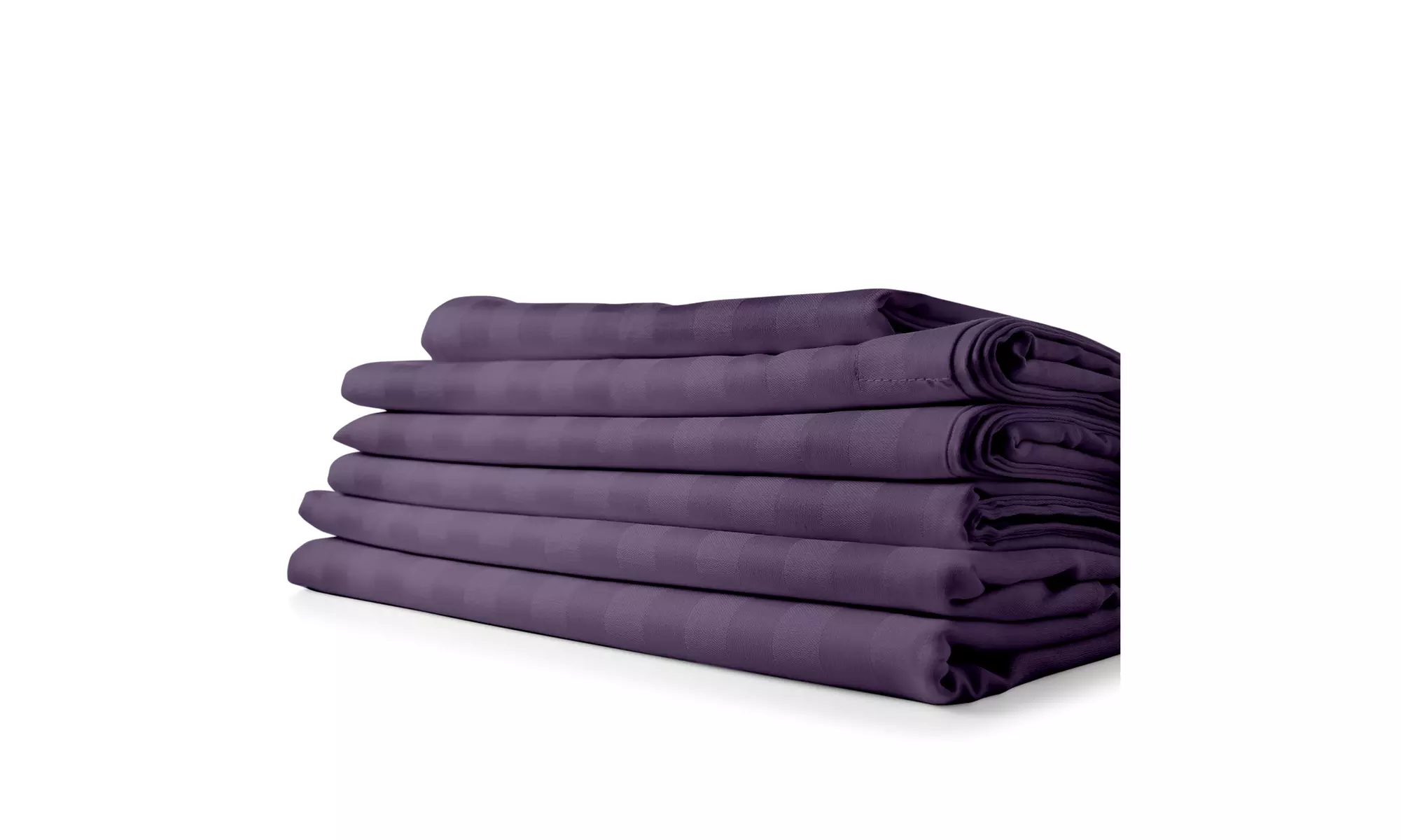 1800 Series Cotton Satin Feel Dobby Stripe Sheet Set - Assorted colors and sizes