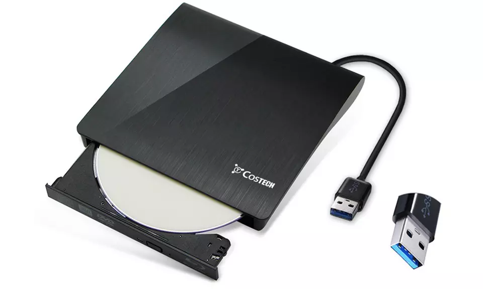 USB 3.0 External DVD Drive DVD VCD CD RW Drive Burner - Primary Image