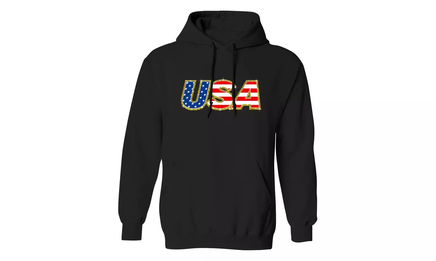 Mens Patriotic We Love USA 4th of July Pullover Hoodie (S-2XL)
