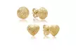Textured Stud Earring In 14K Gold by Moricci - Second Medium