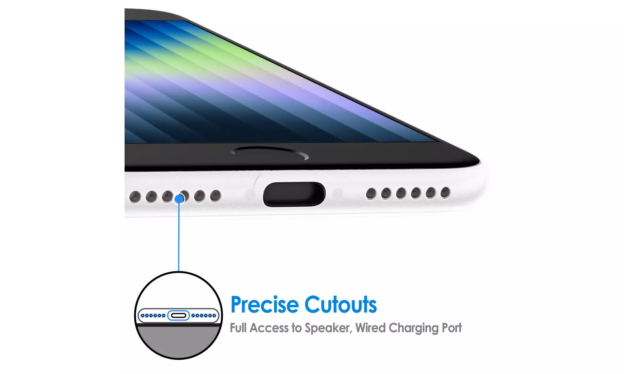 Ultra Slim Matte Hard Case for iPhone 8/7/SE 3/2, Camera Lens Cover Protection