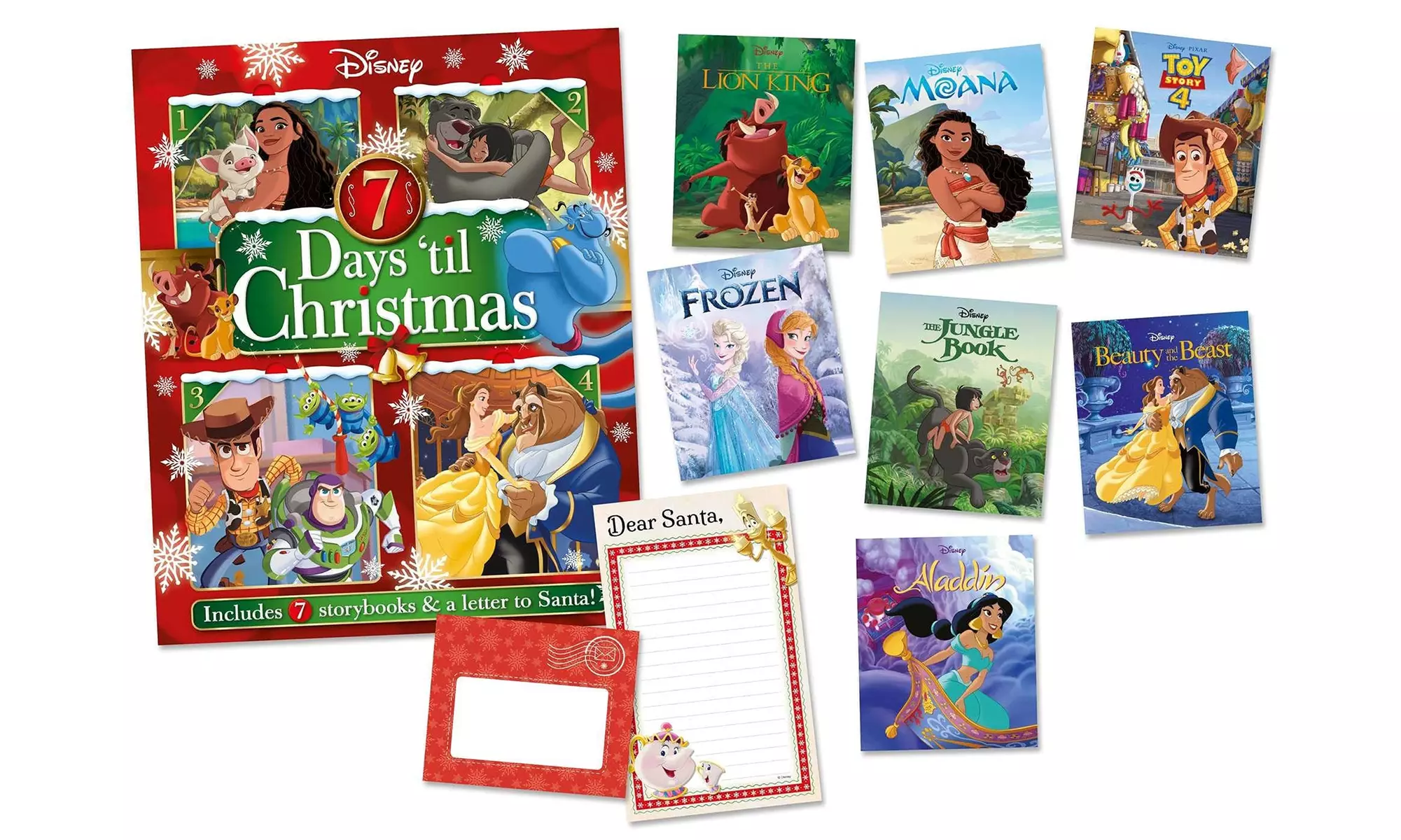 Disney 7 Days 'til Christmas: Includes 7 Storybooks & a Letter to Santa - Primary Image