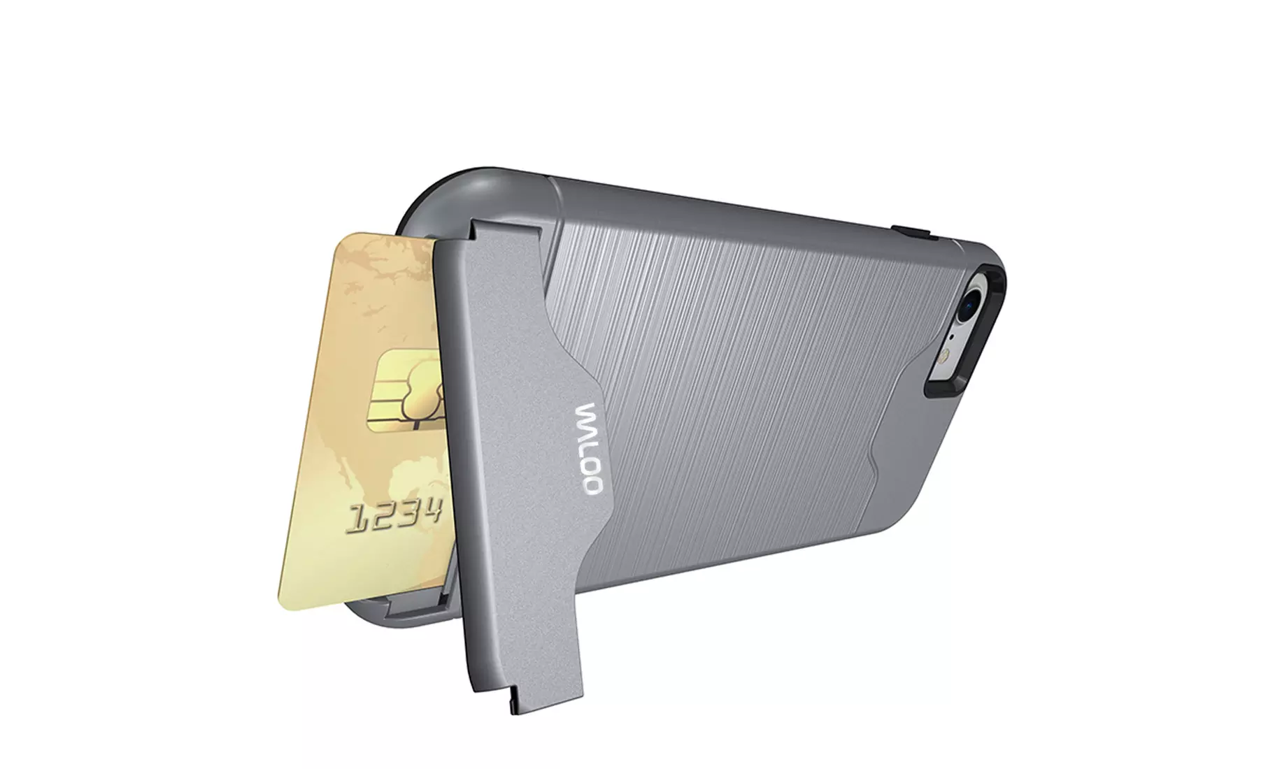 Waloo Brushed Kickstand Case for iPhones 