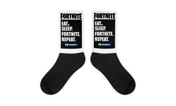 eat sleep fortnite repeat socks - fortnite socks nike elite