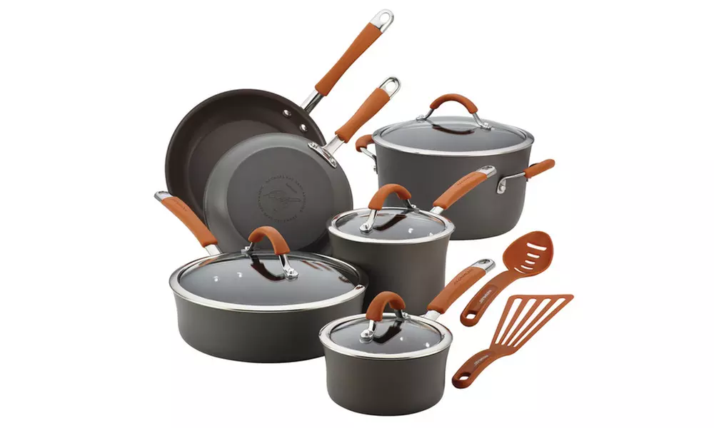 Rachael Ray Cucina Hard-Anodized Aluminum Nonstick Cookware Set 12pc - Primary Image