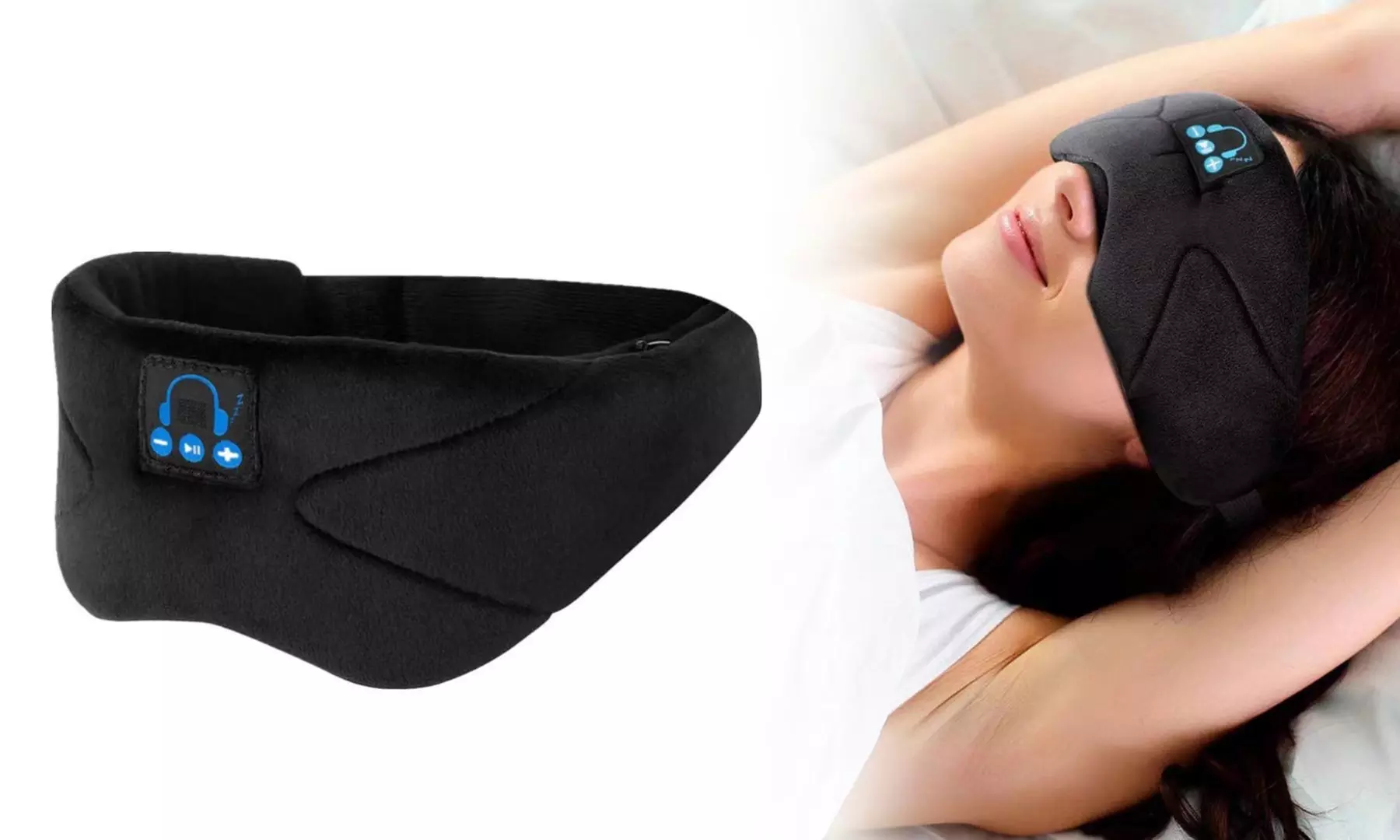 Sleep Headphones Bluetooth Music Headsets Wireless 3D Music Sleeping Eye Mask - Primary Image