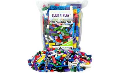 Click N' Play Value Pack of Building Bricks (1000-Piece)