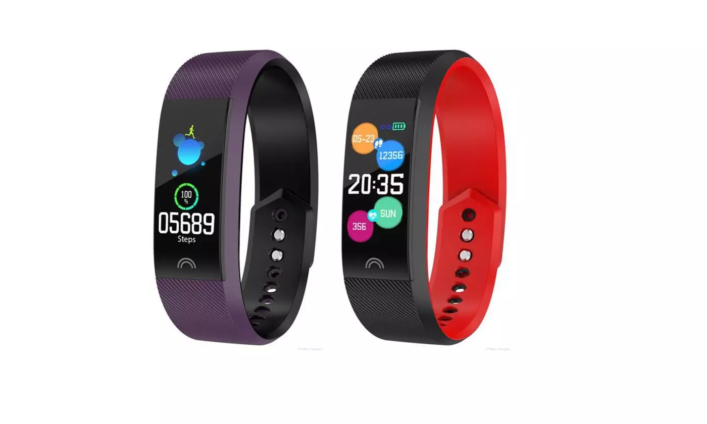 Fitness Tracker Steps Heart Rate Tracker Waterproof Bluetooth Smart Watch  - Primary Image