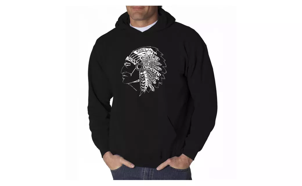 Men's Hooded Sweatshirt - POPULAR NATIVE AMERICAN INDIAN TRIBES - Primary Image