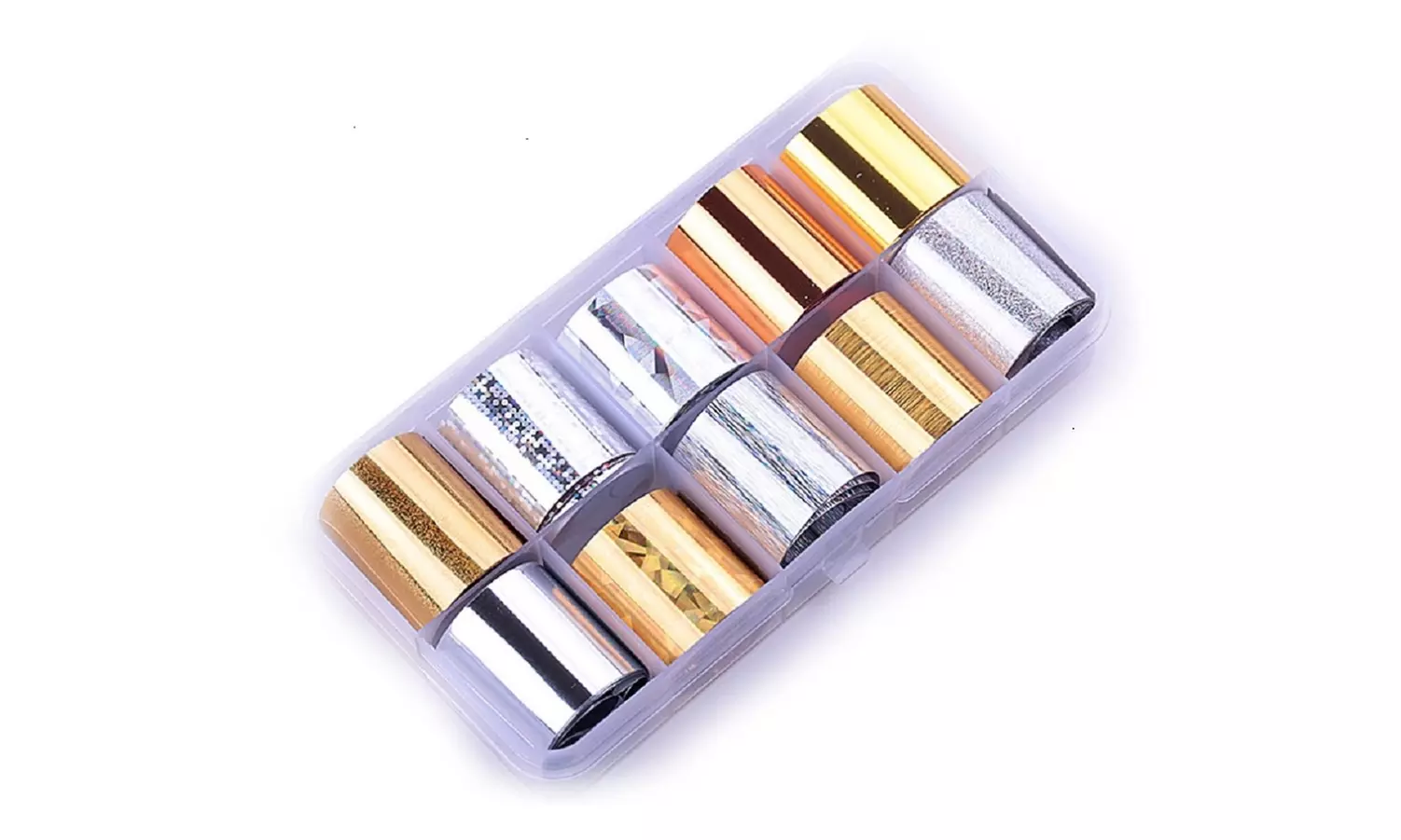 10 Holographic Nail Foils Starry Sky Glitter Foils Nail Art Transfer Sticker Set