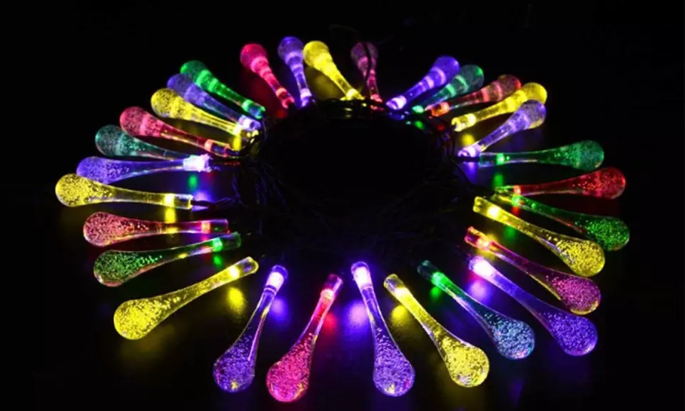 Dew Droplets 20 Led Solar Lights Falling Like Dew - Second Medium