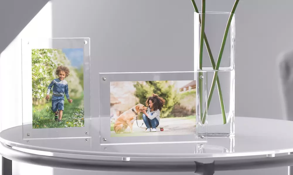 Acrylic Picture Frames- Clear Frame with Magnetic Closure by Lavish Home - Primary Image