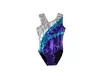 Obersee Kids Gymnastics Leotard - Purple Arcs - Second Medium
