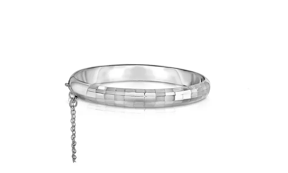 Kid's Italian Sterling Silver 5 Inch Bangles - Second Medium