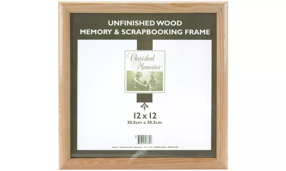 Darice  Wooden Memory Frame 12 X 12 Inches Unfinished - Primary Image