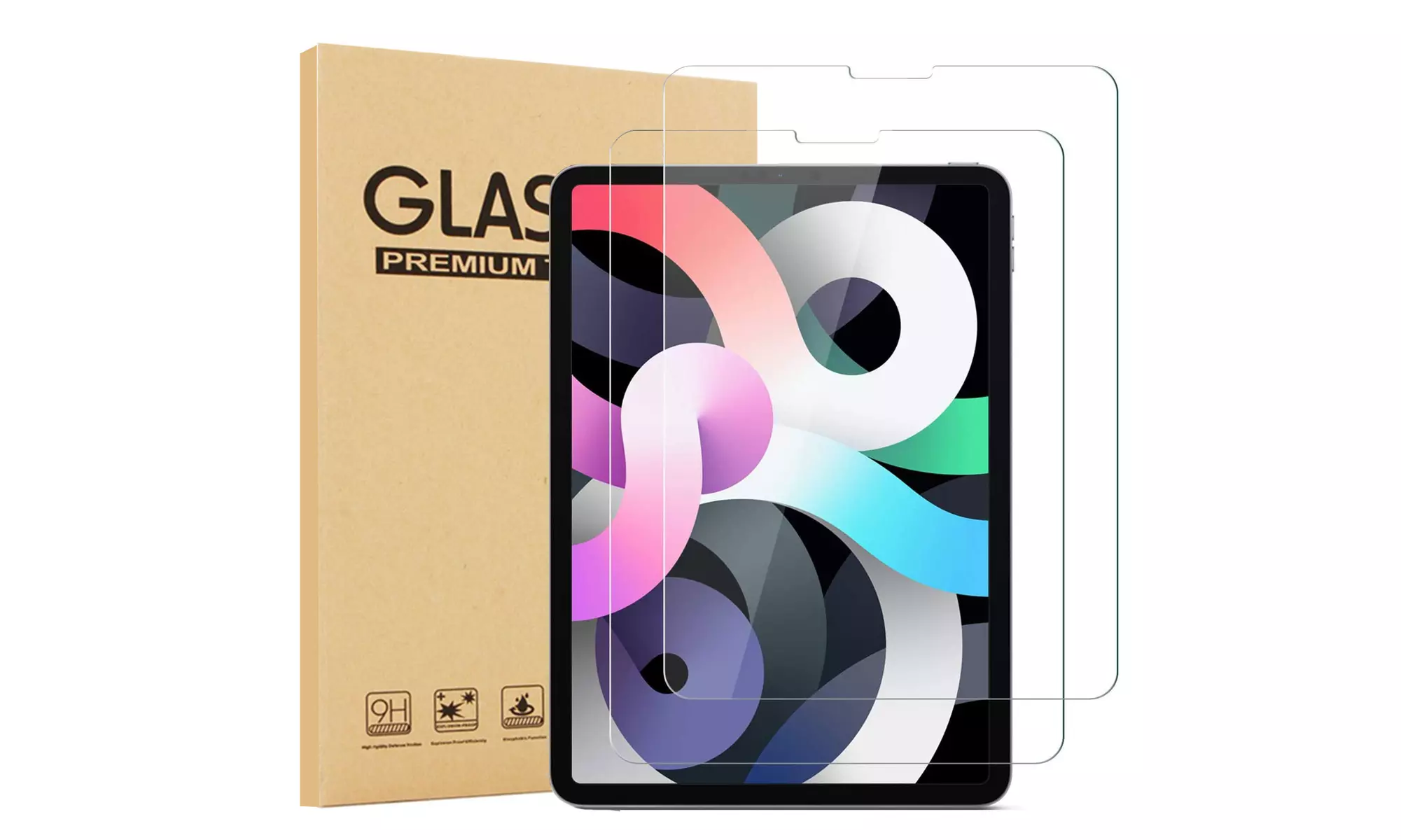 (2 Pack) Tempered Glass Screen Protector for Apple iPad Air 4 10.9" (2020)