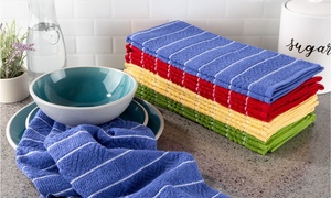 Lavish Home Absorbent 100% Cotton Kitchen Towels (8-Pack)