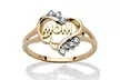 Mom Heart Ring with Diamond Accents in 10k Gold - Second Medium