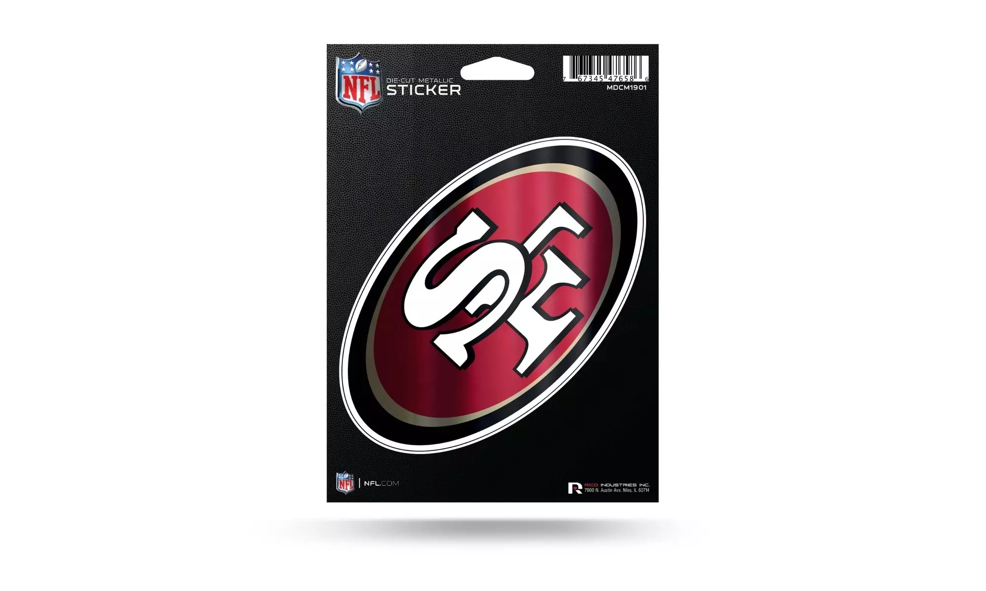 San Francisco 49ers Logo Metallic Die-Cut Decal 6x4 Inches  Car Window - Primary Image