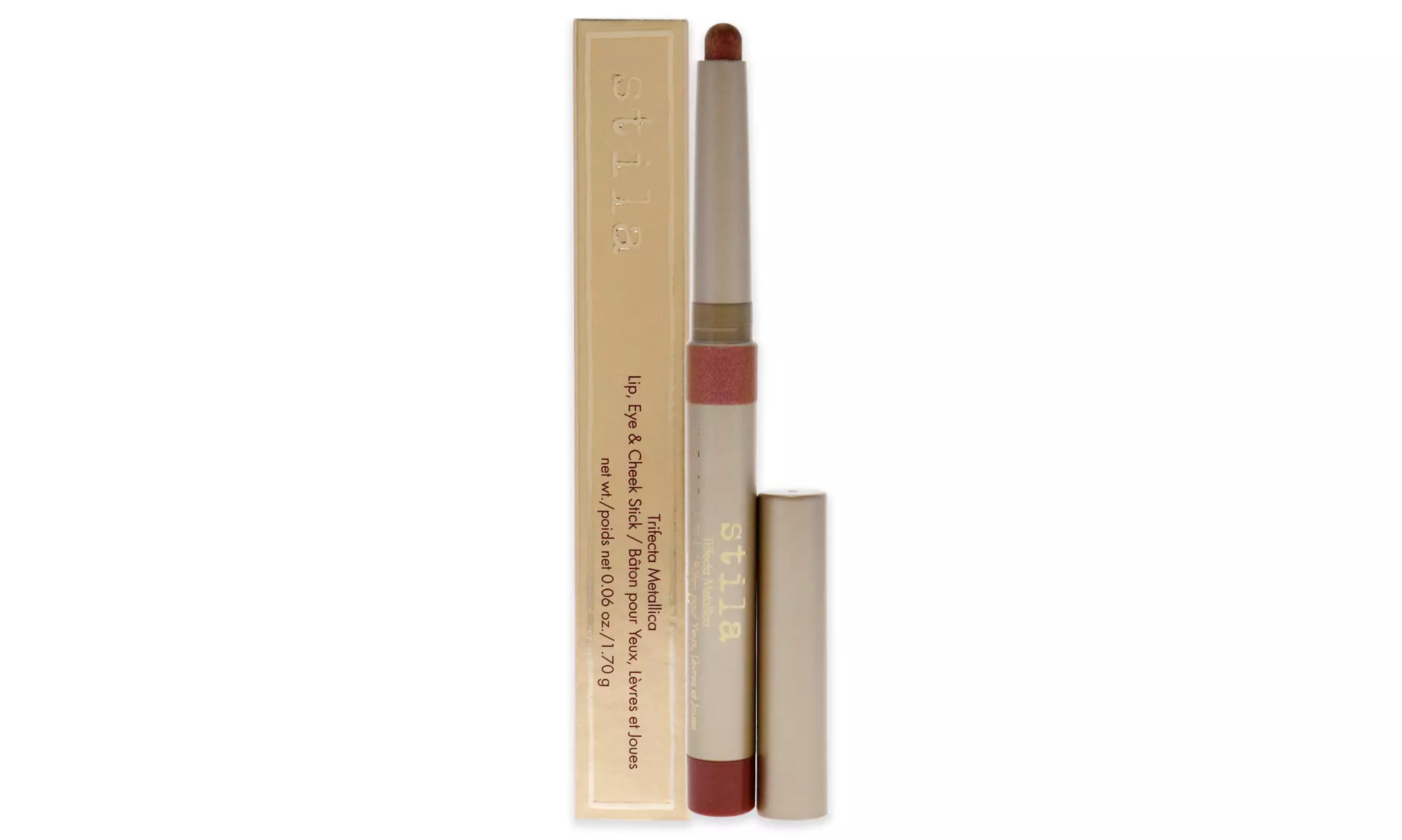 Trifecta Metallica Lip Eye and Cheek Stick - Rose Gold - Primary Image