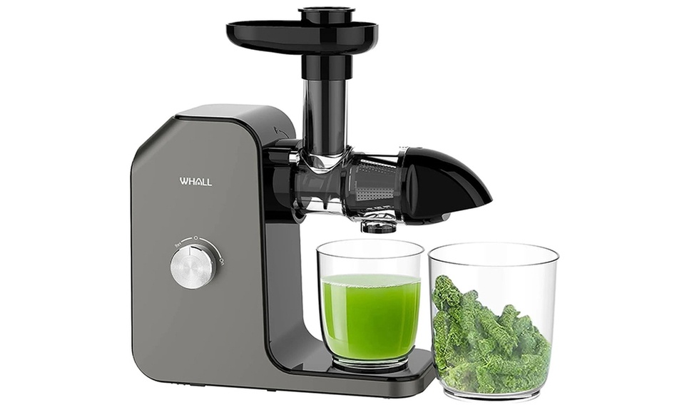 WHALL Slow Masticating Juicer for Vegetable and Fruit (Grey) - Refurbished