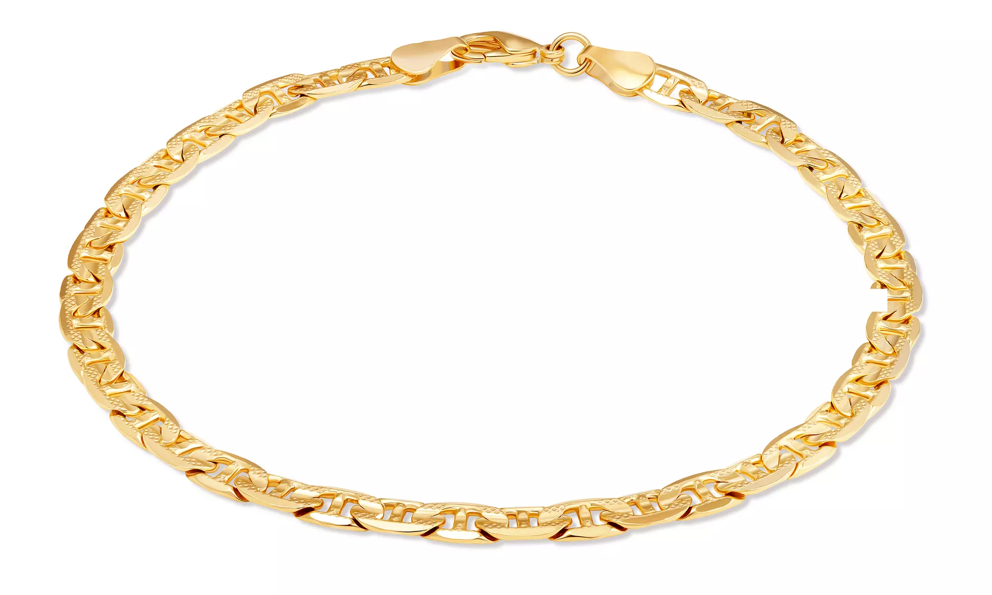 Gleaming Mariner Chain Gold Plated Anklet - Second Medium