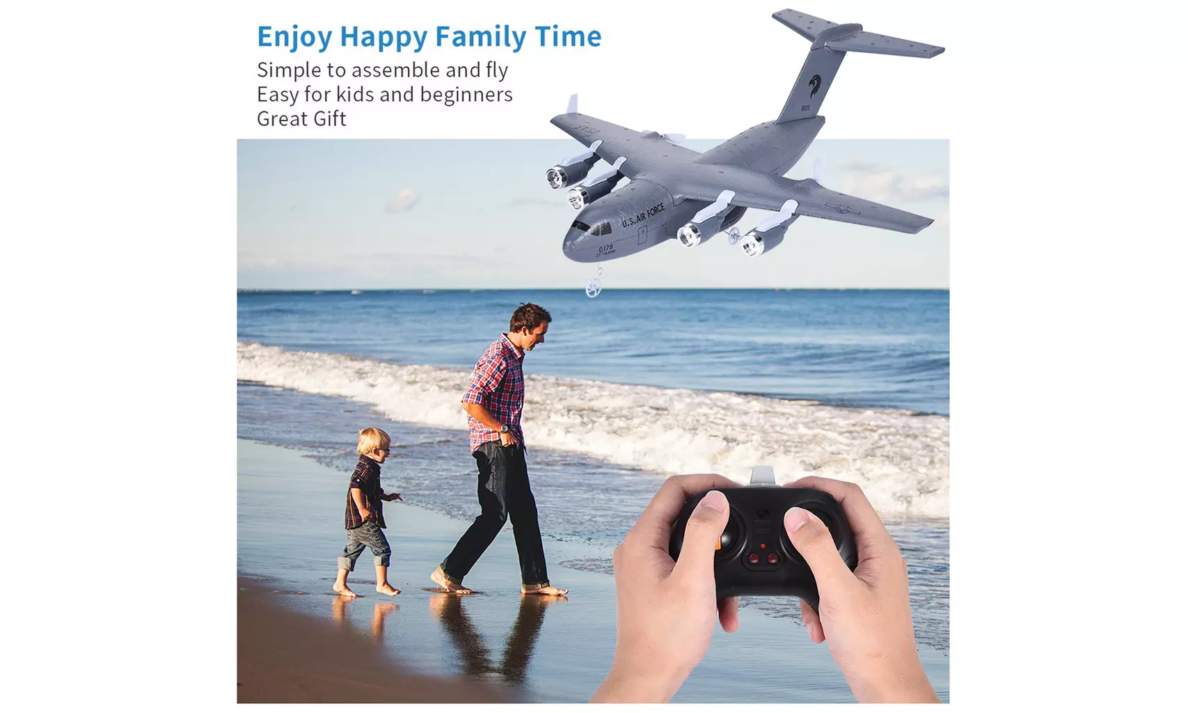 C-17 2.4GHz 2CH 3-Axis RC Airplane Transport Aircraft EP With Gyro RTF Toy - Primary Image
