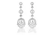 Cubic Sterling Silver Cubic Circle Chandelier Earrings - Second Medium