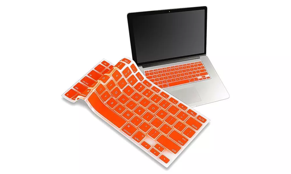 Insten Orange Silicone Keyboard Skin Cover For Macbook Air 13" Pro 13" - Primary Image