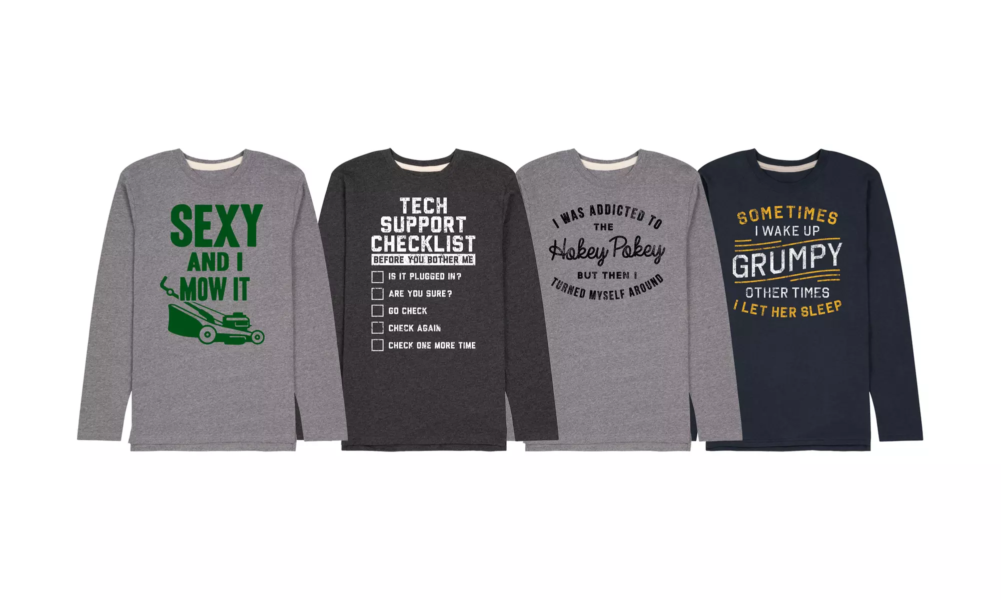 Men's Funny Long Sleeve Jersey T-Shirt Available In M-2X - Primary Image