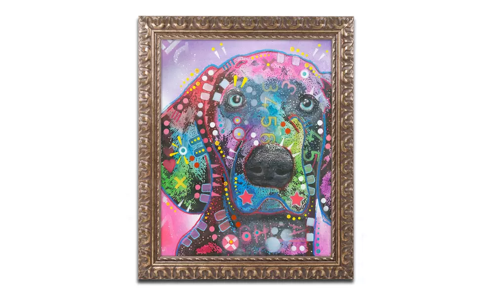 Dean Russo 'Purple Excitement' Ornate Framed Art - Primary Image