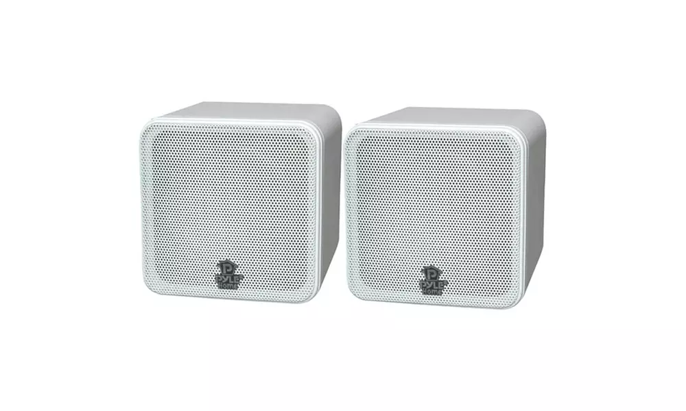 Pyle Home Pcb4wt 4" 200-watt Mini-cube Bookshelf Speakers (white) - Primary Image