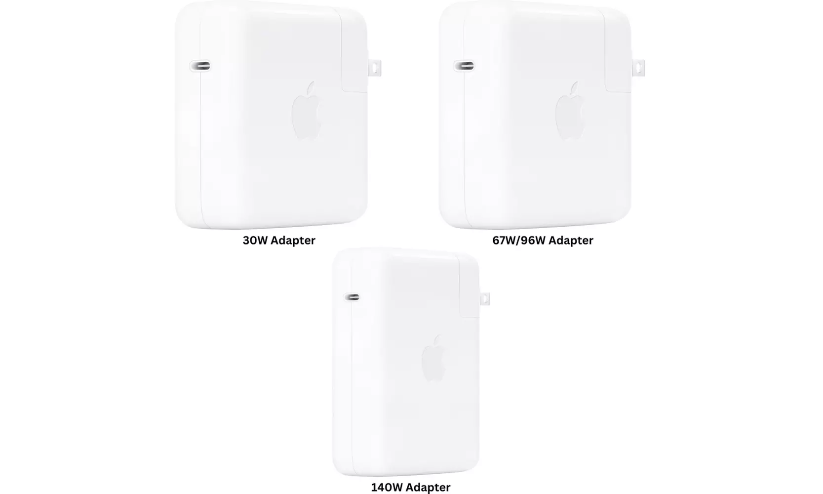 Apple USB-C Power Adapters in 30W, 67W, 96W & 140W Charger - A Grade Refurbished