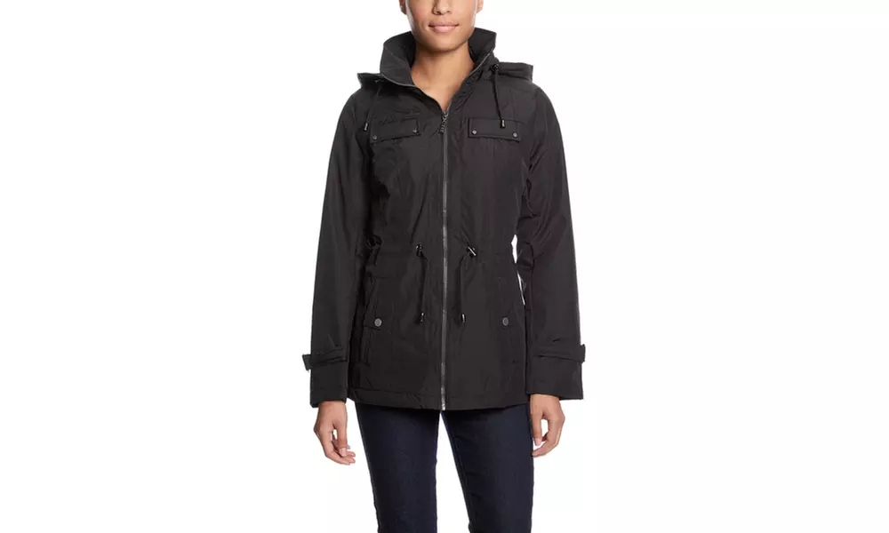 WEATHER TAMER Hooded Anorak with Cinched Waist - Primary Image