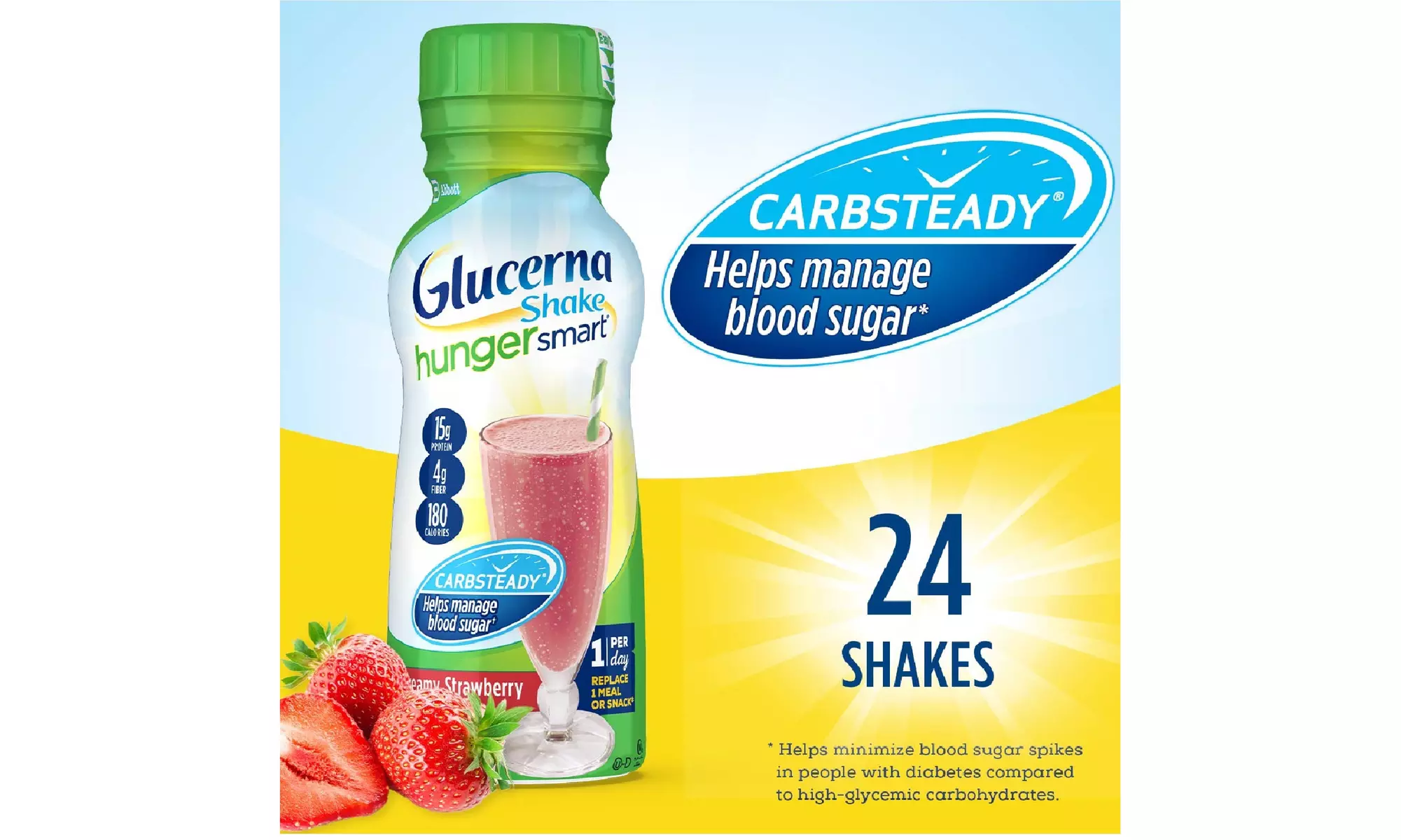 Glucerna Hunger Smart, Diabetes Nutritional Shake - Primary Image