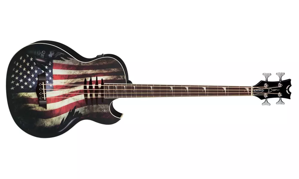 Dean Mako Bass Dave Mustaine Acoustic/Electric - USA Flag - Primary Image