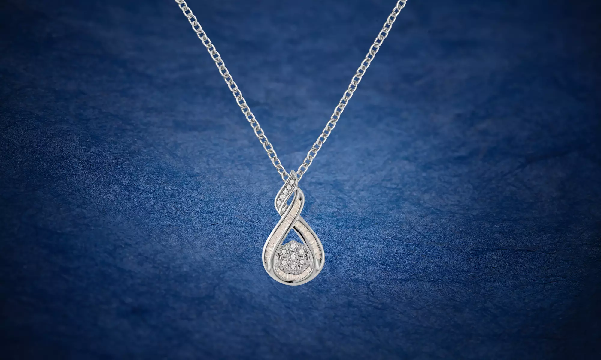 1/4 Cttw Diamond Drop Pendant in Sterling Silver by DiamondMuse - Primary Image