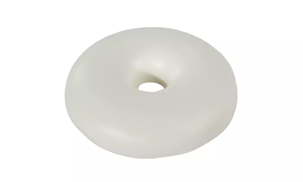 Bluestone Memory Foam Donut Cushion with Zippered Gray Plush Cover - Second Medium